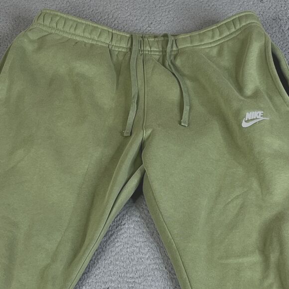 Nike Sweatpants Mens L Green Fleece Joggers Athletic Logo Comfort BV2671-334 - Picture 2 of 13